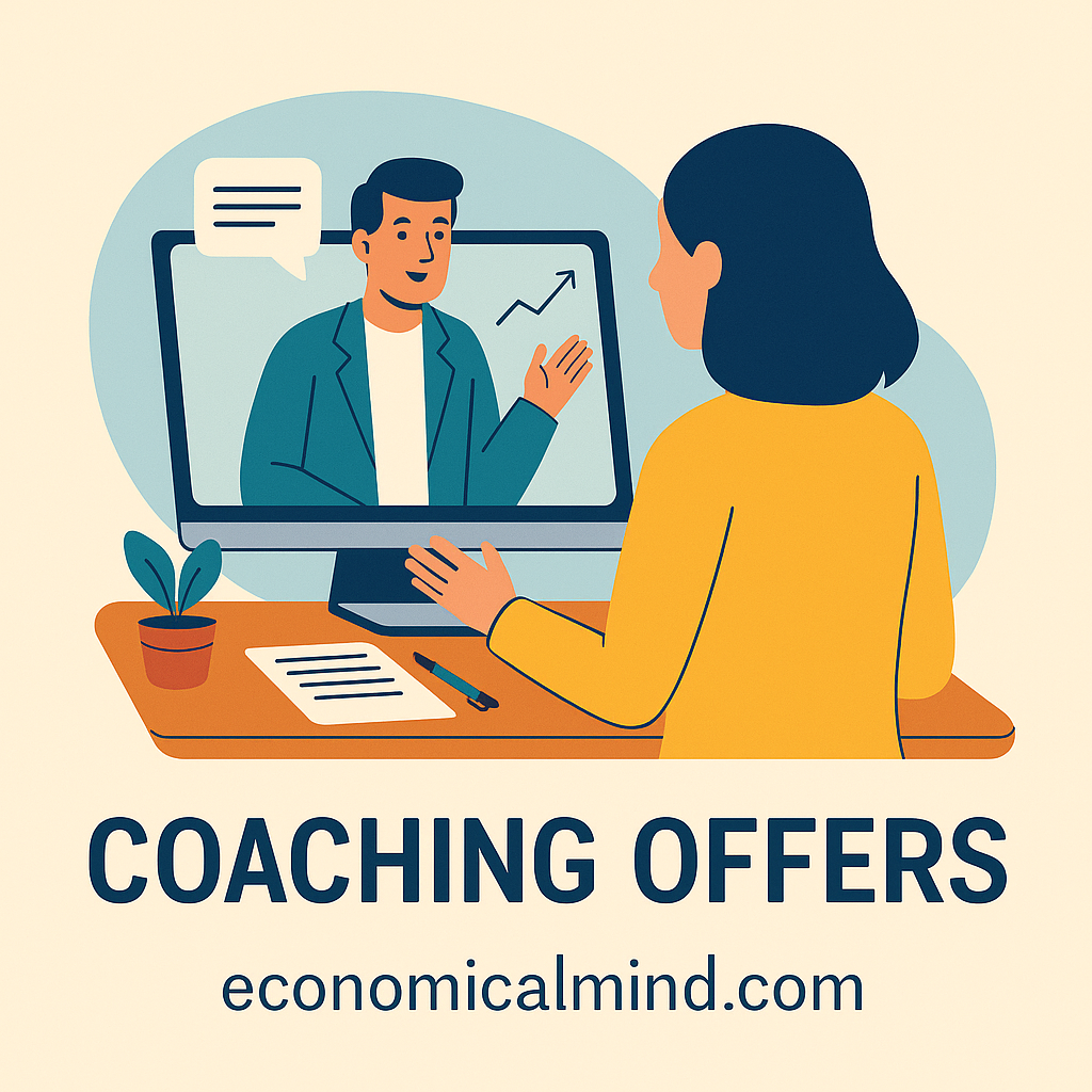 Online coach hosting a virtual session with client on laptop.