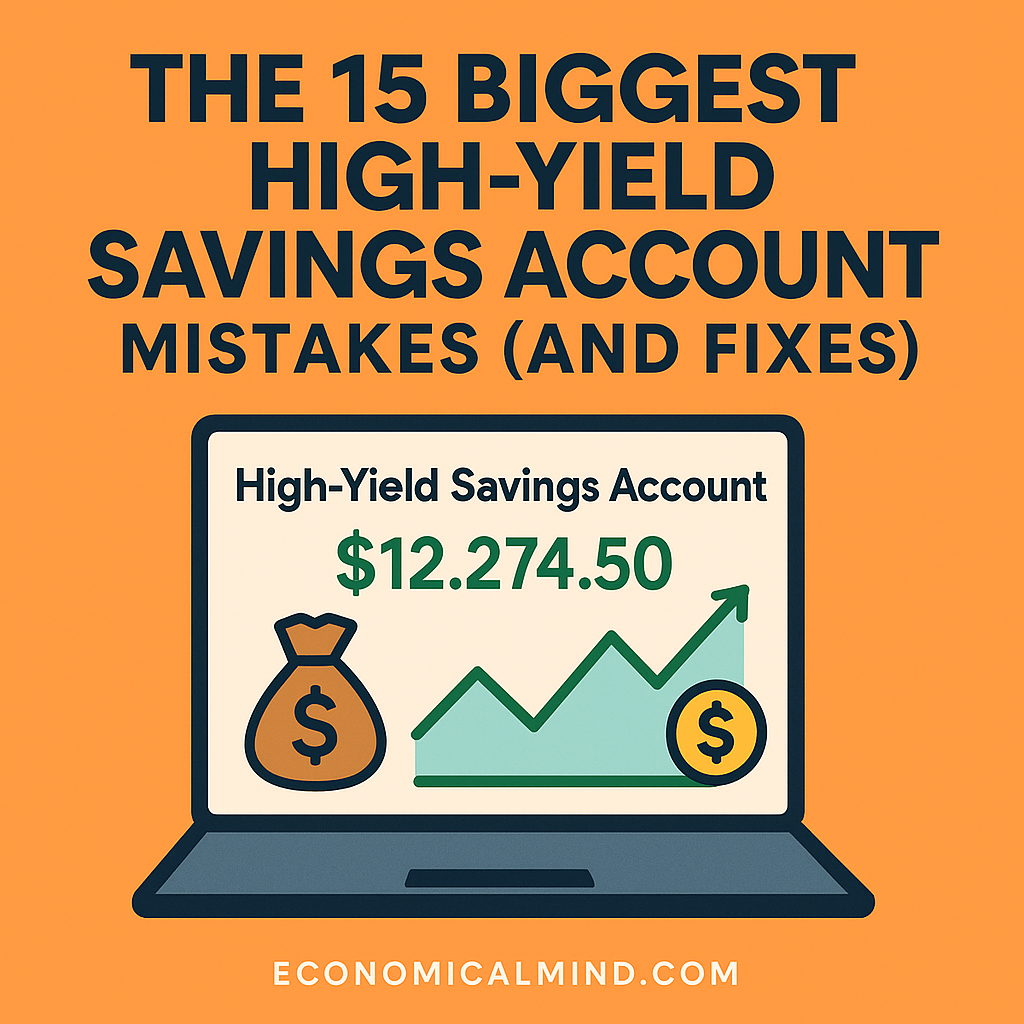 Person reviewing high-yield savings account performance on laptop.