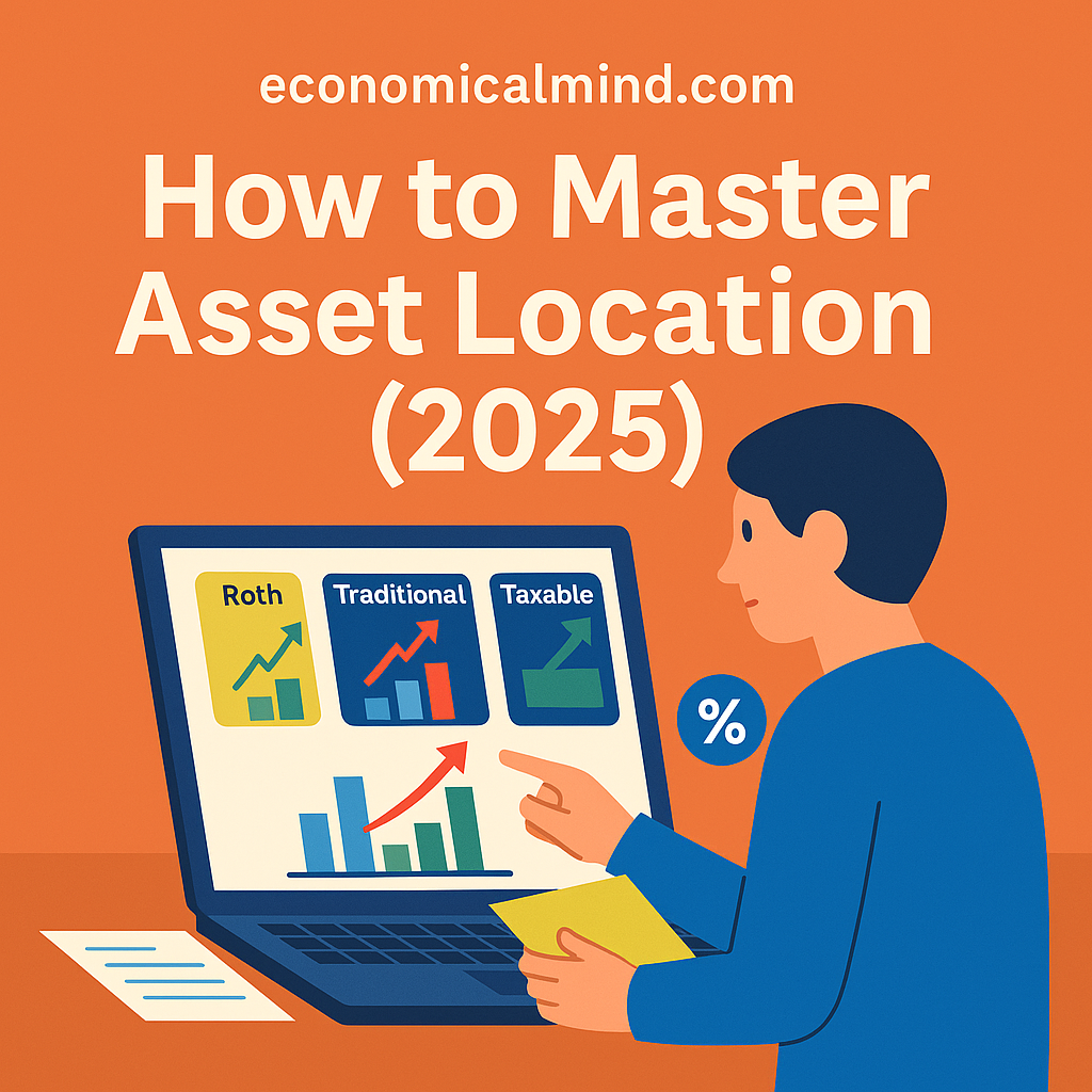 Investor analyzing tax-efficient asset location strategy across Roth, traditional, and taxable accounts.